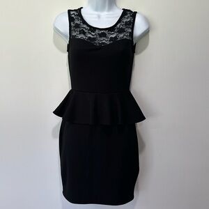 Peplum lace dress